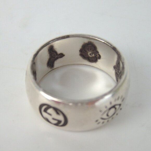 Authentic GUCCI Blind for love ring Silver [Used] - Picture 4 of 7